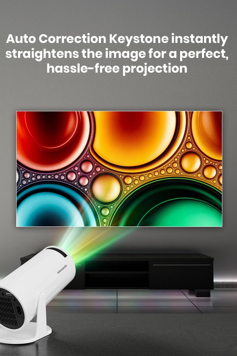 Moxedo Zentra Smart Gaming Projector 4K Android 11 1080P with Auto Keystone and Dual Game Controller, +10000 Games, 200 Ansi Lumen Brightness, Auto Keystone Correction, 1GB RAM 8GB ROM, 3W Speaker, 5G WiFi, Bluetooth 5.0 - Image 5