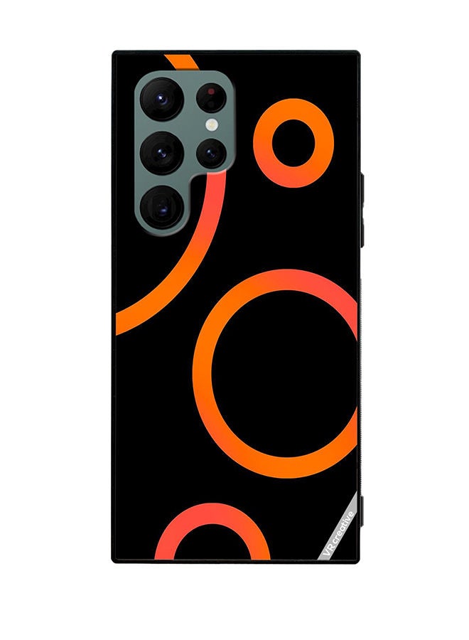 VR CREATIVE Protective Case Cover For Samsung Galaxy S22 Ultra 5G Circle Design Design Multicolour - Image 1