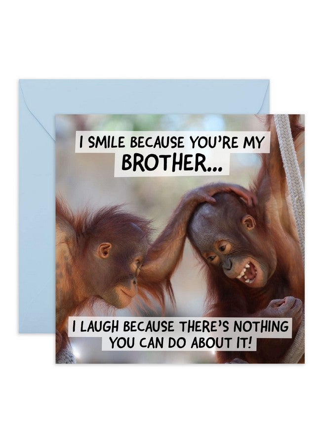 Central 23 Birthday Card For Brother Funny Brother Birthday Card For Him Gag Jokes Prank Comes With Fun Stickers - Image 1