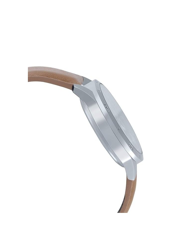 كاسيو ساعة يد جلد دائرية الشكل أنالوج MTP-V004L-1B2UDF للرجال - 42 ملم - بني - Image 2