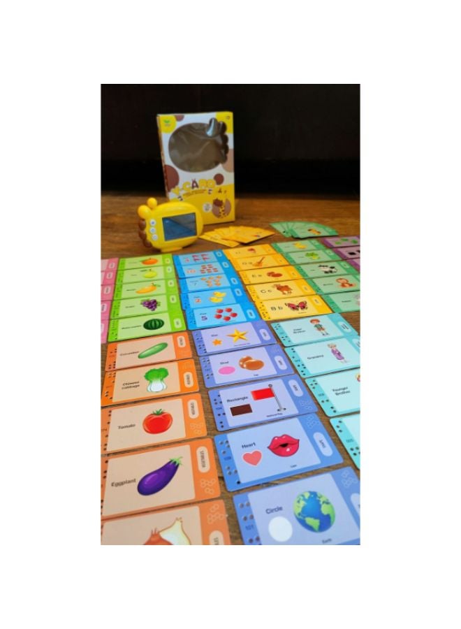The Y-card set is an educational card reader for children with a talking screen device to teach children the names of animals, their sounds and many different shapes - Image 1