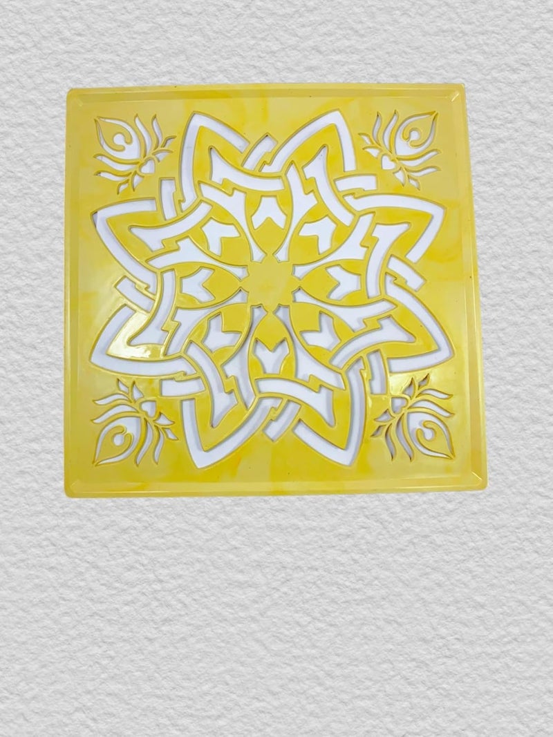 SESONBY Set of 4 Square Big Size Big Jali Jali Rangoli Making Stencil Stancils Tools Diwali Rangoli Tools Pre Drawn Assorted Design May Vary - Image 2
