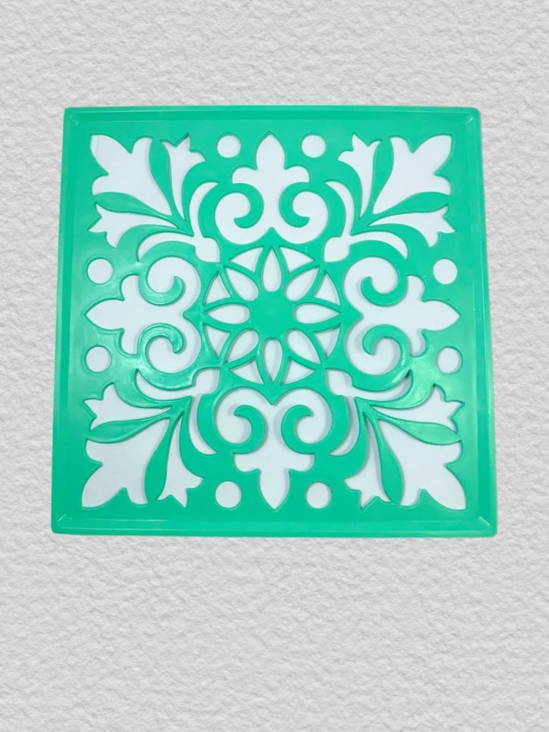 SESONBY Set of 4 Square Big Size Big Jali Jali Rangoli Making Stencil Stancils Tools Diwali Rangoli Tools Pre Drawn Assorted Design May Vary - Image 5