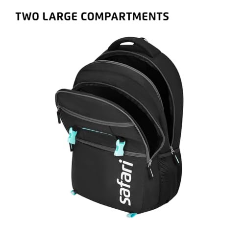 Safari Surge 30L Laptop Backpack Bag for Men & Women, School Bag for Boys & Girls, Ideal for Office/School/College, 2 Compartment Backpack with Rain Cover, Bottle Holder, & Organizer, Color Black - Image 5