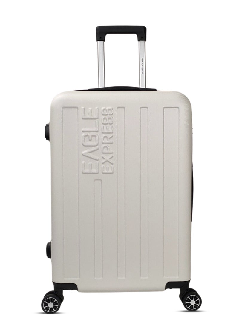 Eagle Express Venture ABS Hard Trolley Luggage - 28 inch - White - Free Protective Cover - 1-Year Warranty - Image 1