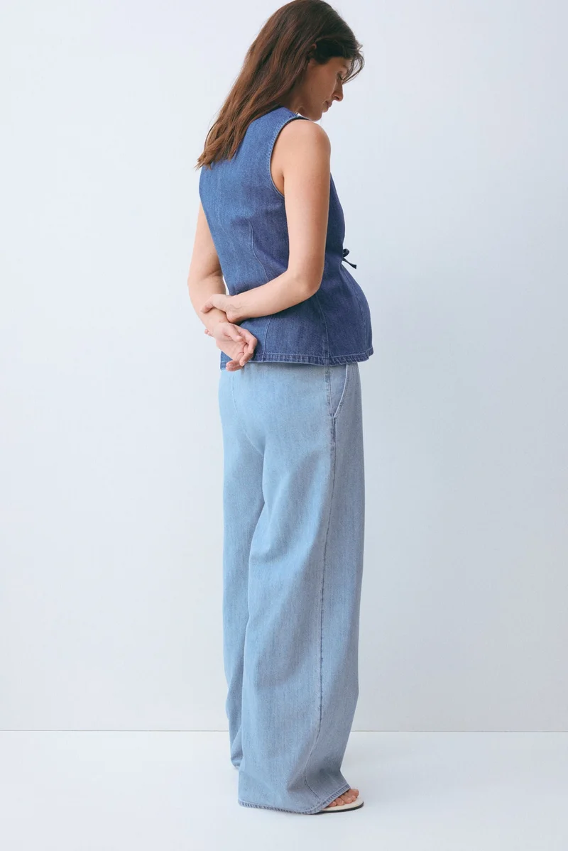 H&M  MAMA Denim drawstring trousers for Women | Best Price UAE