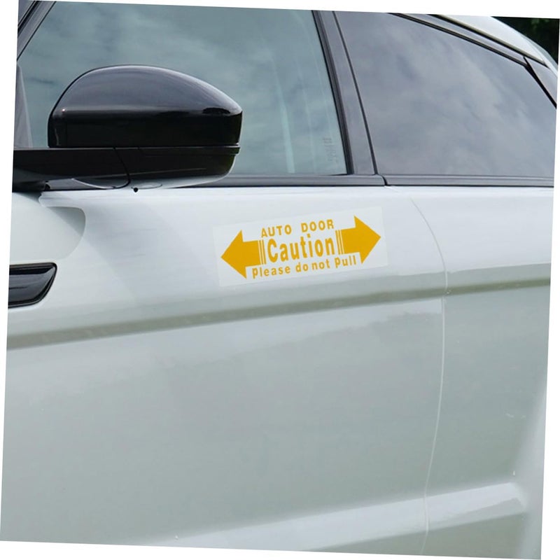 4pcs Car Door Warning Stickers Adhesive Auto Door Decals Yellow Anti-Collision Safety Caution Decals for Vehicle Exterior Protection - Image 4