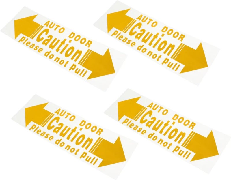 4pcs Car Door Warning Stickers Adhesive Auto Door Decals Yellow Anti-Collision Safety Caution Decals for Vehicle Exterior Protection - Image 1