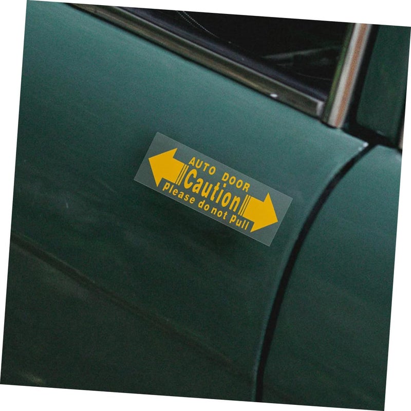 4pcs Car Door Warning Stickers Adhesive Auto Door Decals Yellow Anti-Collision Safety Caution Decals for Vehicle Exterior Protection - Image 5