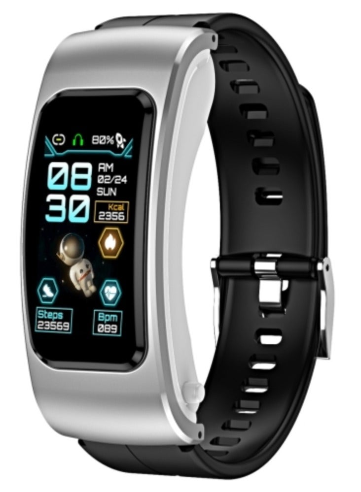 AROAQ K60 1.08 inch Silicone Band Earphone Detachable Life Waterproof Smart Watch Support Bluetooth Call - Image 1