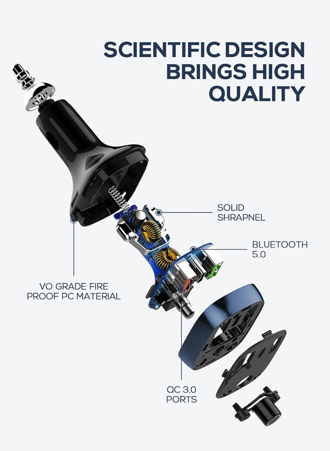 شاحن سيارة سريع مع جهاز إرسال FM يعمل بتقنية البلوتوث - Image 4