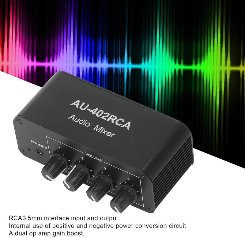 Audio Switcher 4 Way Stereo Sound Channel Splitter Selector Convenient Mini Exquisite Design for Home Entertainment - Image 4