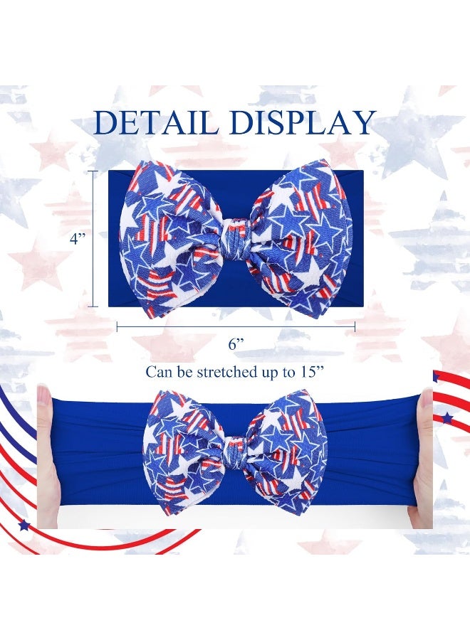 YanJie 6'' 2PCS Halloween Hair Bows Baby Girls Headbands Pumpkin Accessories Black Ghost Baby Bows Newborn Bows Nylon Hair Bows Toddler Headband - Image 4