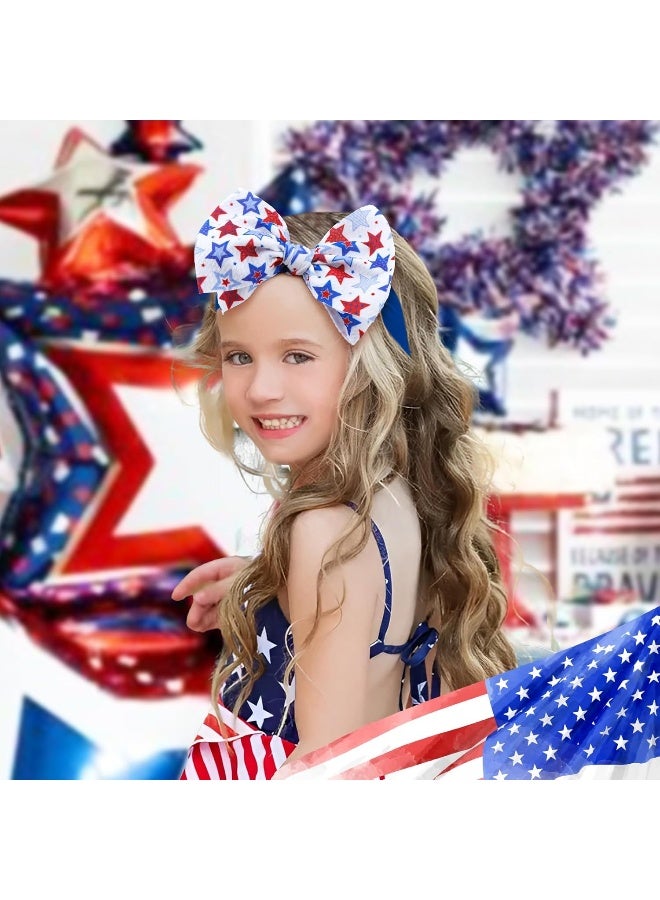 YanJie 6'' 2PCS Halloween Hair Bows Baby Girls Headbands Pumpkin Accessories Black Ghost Baby Bows Newborn Bows Nylon Hair Bows Toddler Headband - Image 2