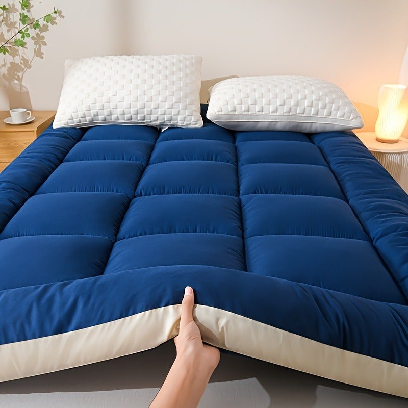 1pc Luxury Mattress Topper, Instant Warmth for Winter Cold Protection, Ultra-Soft, Comfortable, and ened Thermal Pad with Four-Corner Straps, Three-Dimensional Quilted Mattress Protector. Skin-Friendly, Breathable, and Fluffy, the Top Choice - Image 1
