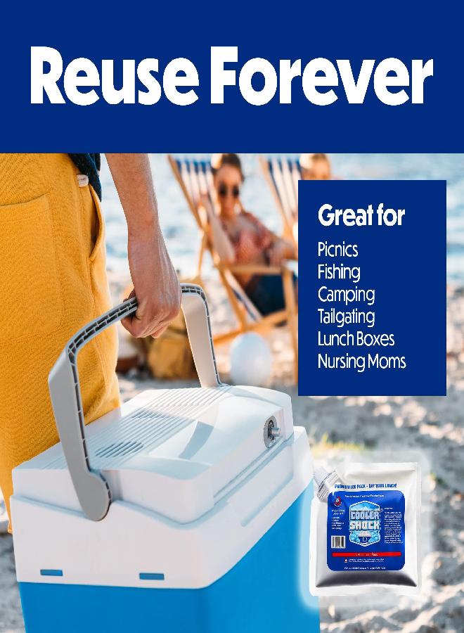 Cooler Shock Cooler Shock Reusable Ice Packs for Cooler - Long Lasting Cold Freezer Packs for Coolers and Lunch Boxes - Cooler Ice Packs for Camping Gear, Fishing, Road Trips, Beach Must Haves - Image 5