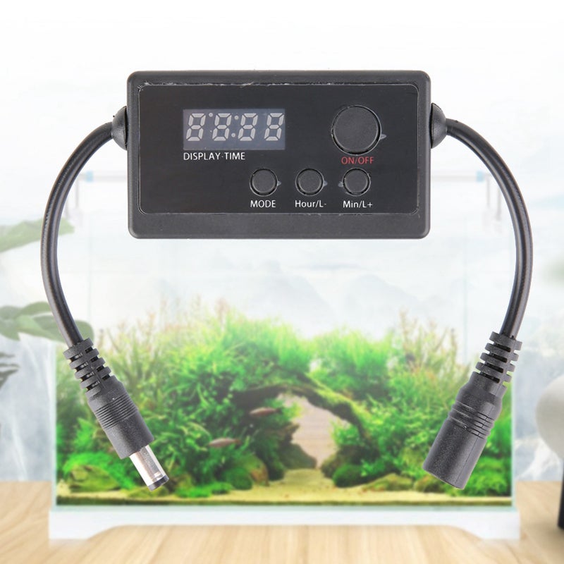 Aquarium Dimmer 100 Level Dimming 8 Sets Time Brightness Settings Gradient Mode - 2-In-1 Timer & Dimmer Industrial-Grade LED Display for Fish Tank Aquarium Lighting - Image 5