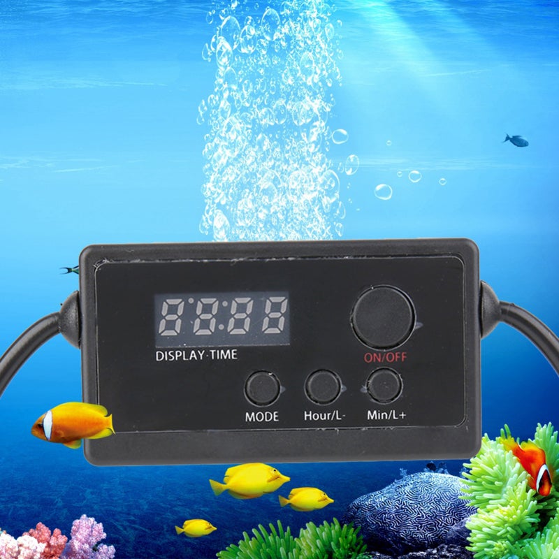 Aquarium Dimmer 100 Level Dimming 8 Sets Time Brightness Settings Gradient Mode - 2-In-1 Timer & Dimmer Industrial-Grade LED Display for Fish Tank Aquarium Lighting - Image 1