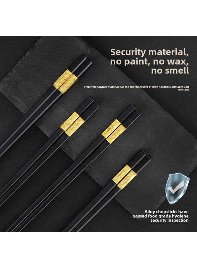 Cross-border Household Chopsticks High-grade Alloy High-temperature Resistant Family Special Non-slip Food Grade Chopsticks Suit Wholesale-Color:Alloy Chopsticks 1 Pair (1.38 Yuan/pair)  - Image 3