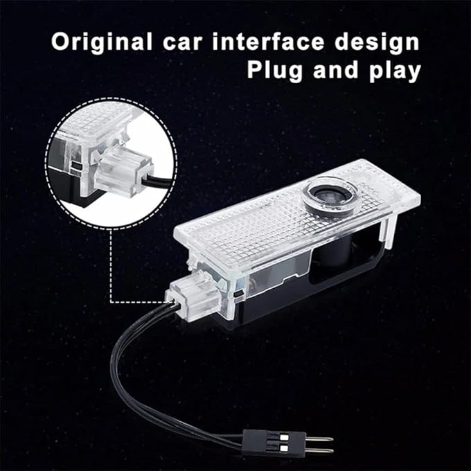 rayihni Car Door Lights Logo For Tesla Model 3YSX Led Puddle Lights Car Logo Projector Door Step Light Accessories Interior Lights 4Pcs - Image 4