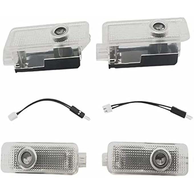 rayihni Car Door Lights Logo For Tesla Model 3YSX Led Puddle Lights Car Logo Projector Door Step Light Accessories Interior Lights 4Pcs - Image 1