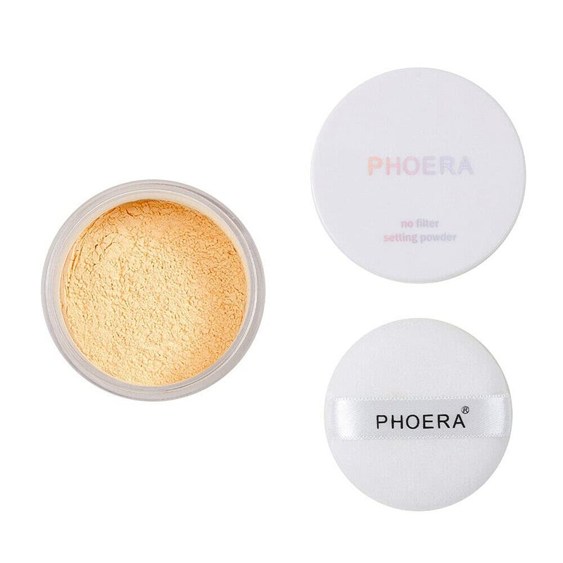 Phoera AQUAPURITY  PHOERA Loose Makeup Setting Matte Face Powder  Puff Long Lasting Lightweight Foundation Make Up Fixer Beauty Blender Highlighter Palette Flash Photography Phoera Cosmetics USA 