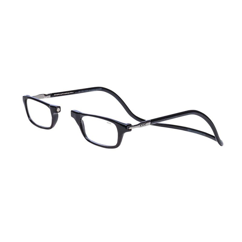 clic نظارات قراءة مغناطيسية من كليك للرجال أو النساء، نظارات كمبيوتر، أصلية (S-M، أسود، 1.25 تكبير) - Image 1
