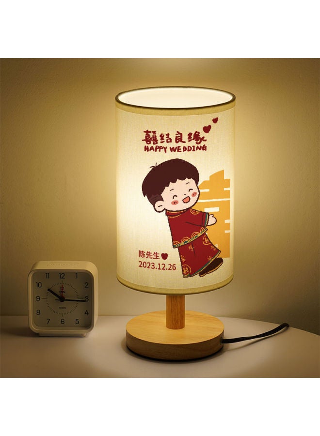 Wedding Gift Nightlight Engagement Decoration LED Lamp Wedding Bedside Lamp For Girlfriends-Color:Boys Like-customized Warm Light 3 Watt-led Light-standard  - Image 2