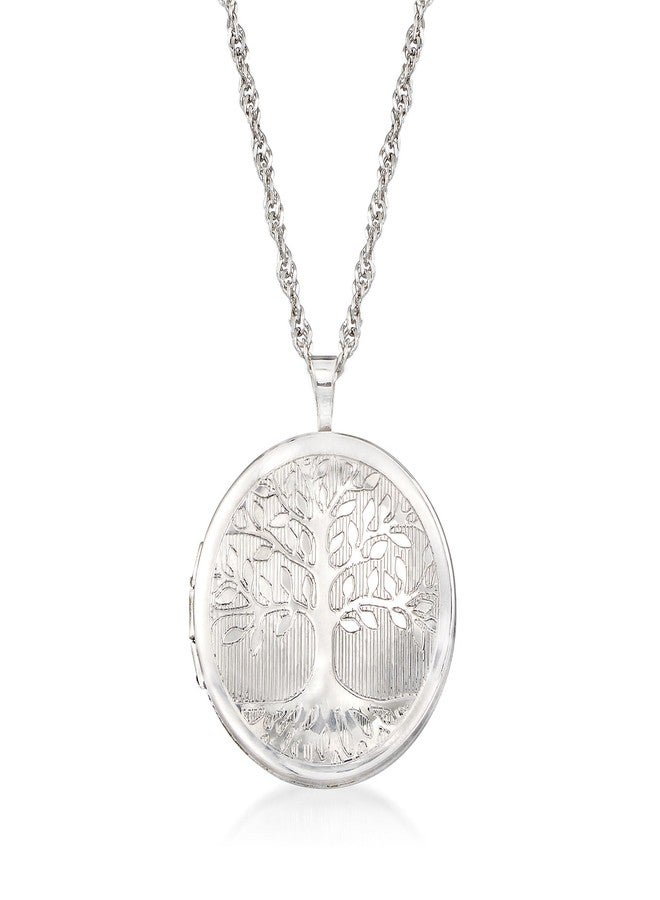 Ross-Simons Sterling Silver Tree Of Life Locket Necklace - Image 1