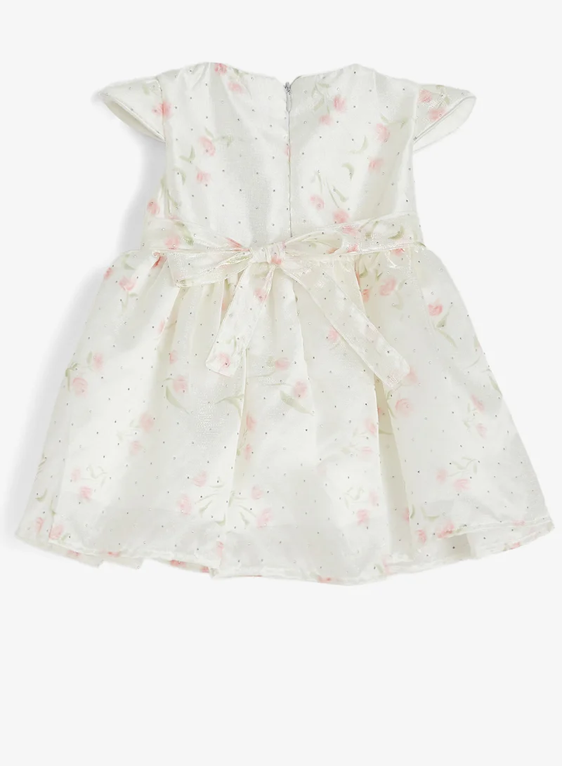 Ripples Girls Blush Floral party Dress