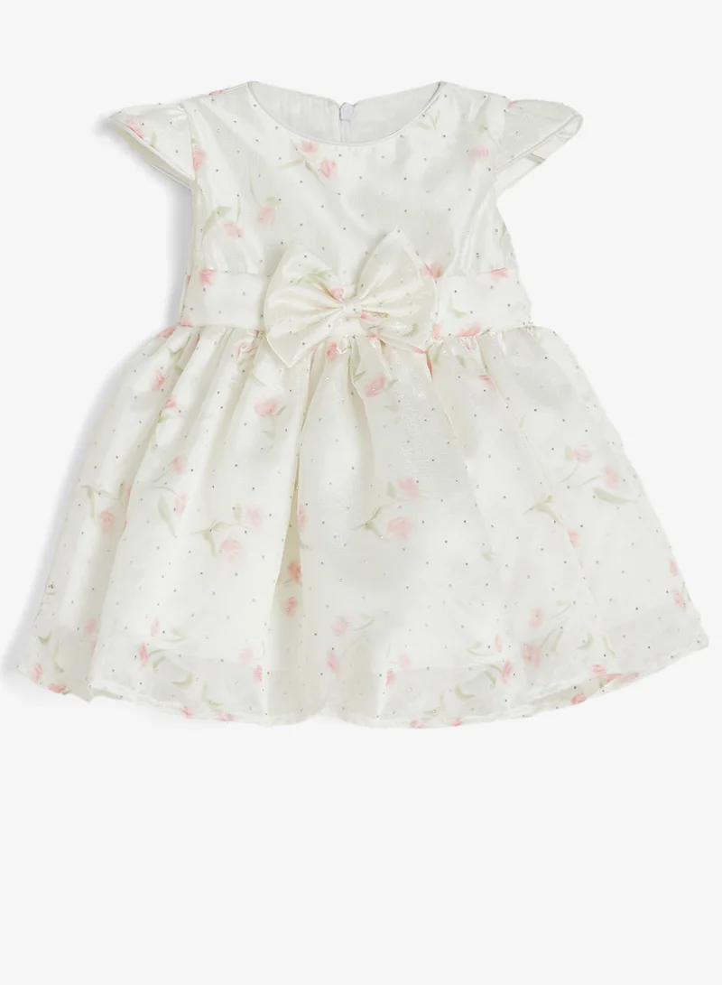 Ripples Girls Blush Floral party Dress