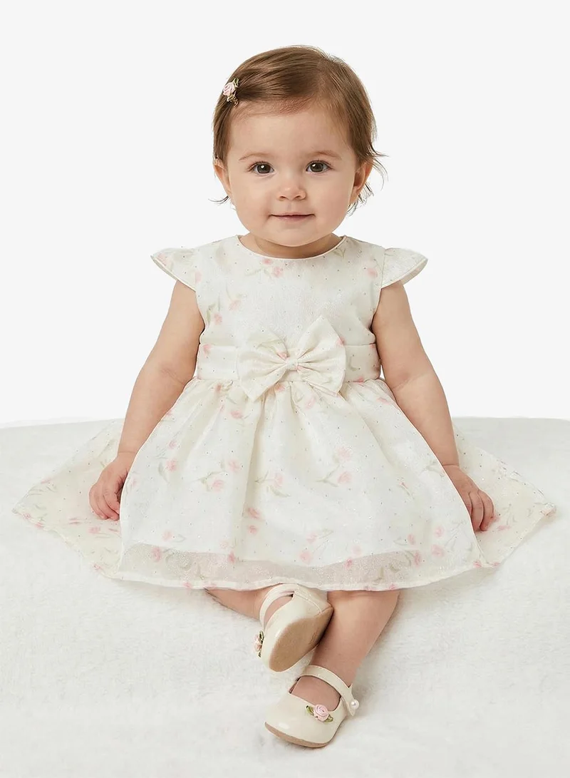 Ripples Girls Blush Floral party Dress