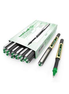 Uniball قلم حبر سائل Eye Fine Roller ذو طرف 0.7 مم، مكون من 12 قطعة، حبر أخضر  - Image 1