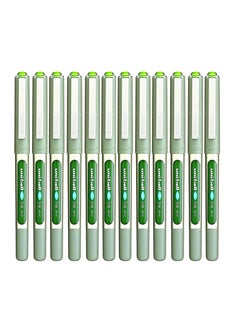 Uniball قلم حبر سائل Eye Fine Roller ذو طرف 0.7 مم، مكون من 12 قطعة، حبر أخضر  - Image 2