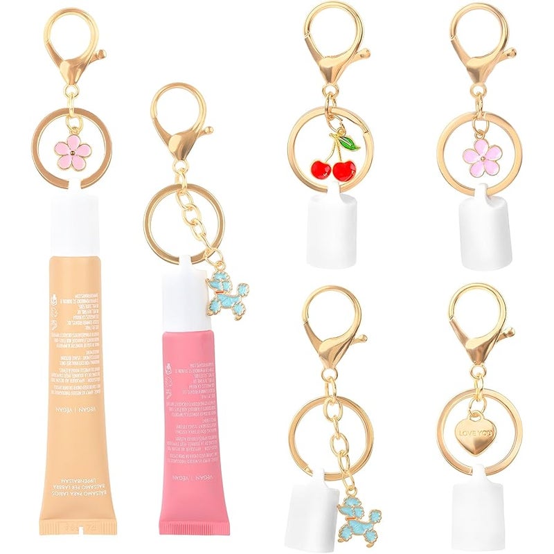 Lip Gloss Keychain for Summer Fridays 0.5 Oz Lip Balm keychain, lip gloss keychain, valentines day gifts（No Lip Balm） - Image 1