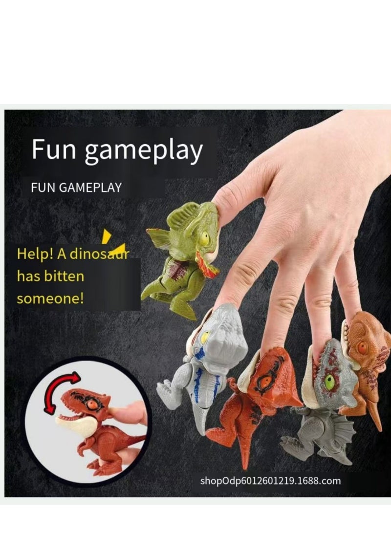 10PCS Biting Finger Dinosaurs Toy, Dinosaurs Collectibles for Display, Fun Snap Squad Dino Toys, Jurassic World Dinosaur Toys, for 3+ Year Old Kids Birthday Gift Dino Party Gift Decorate for Kids - Image 4