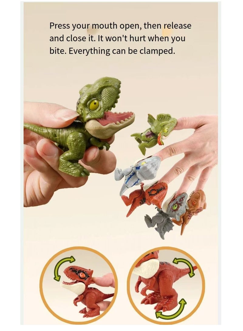 10PCS Biting Finger Dinosaurs Toy, Dinosaurs Collectibles for Display, Fun Snap Squad Dino Toys, Jurassic World Dinosaur Toys, for 3+ Year Old Kids Birthday Gift Dino Party Gift Decorate for Kids - Image 3