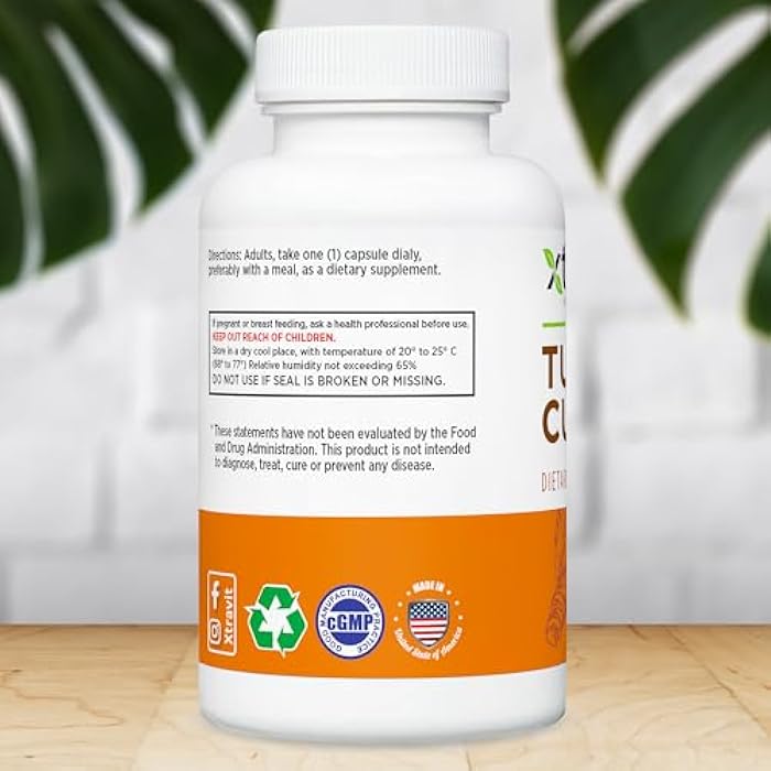 Xtravit Turmeric Curcuma Supplement Plus Bioperine– Natural Herbal Extract Supplements for Men & Women - May Support Joint Health & Relief - No Gluten or Fillers, 700 mg, 60 Capsules - Image 3