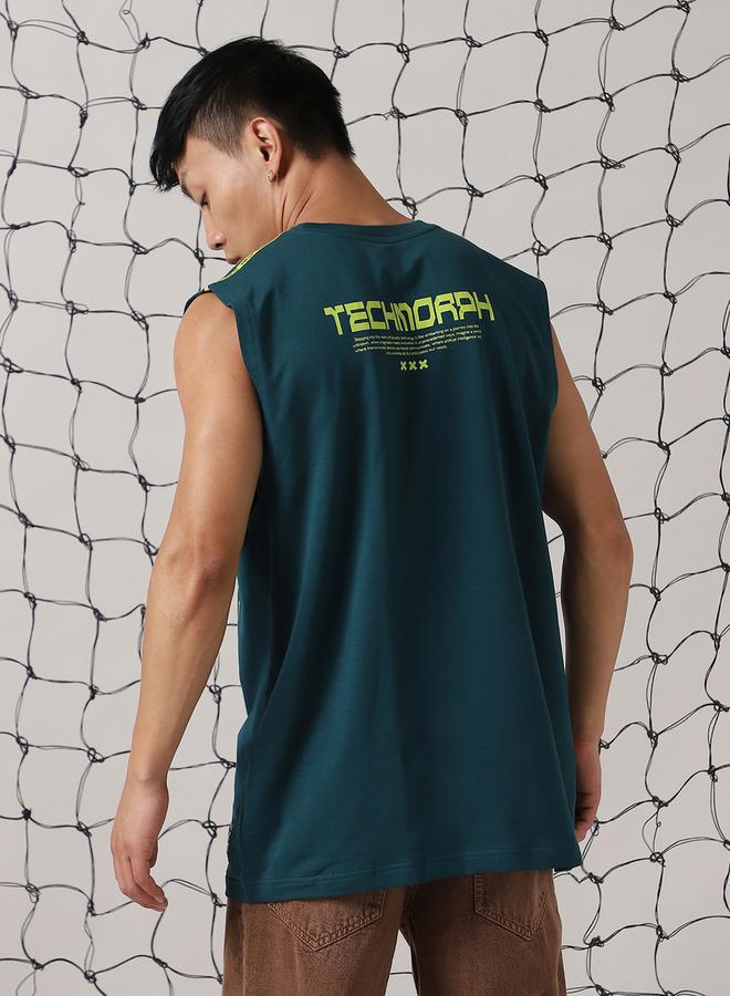 Hubberholme Graphic Print Sleeveless Relaxed Fit T-Shirt - Image 3