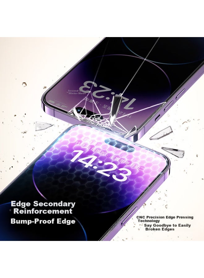 Smartdevil Privacy Tempered Glass Screen Protector For Iphone 14 Pro, Dust-free Chamber, Full Screen Coverage, Dustproof, Shockproof, Anti-fingerprint, Anti-peeping, 1 Piece - Image 4