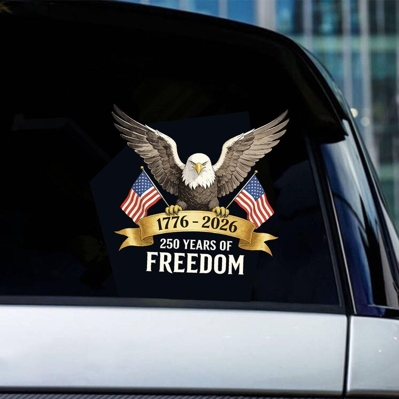 Nouiroy 250 Years America Car Decal,250th Anniversary The Independence of USA Sticker USA Patriotic Vinyl Decal Bumper Sticker for Car Windows (Bald Eagle) - Image 4