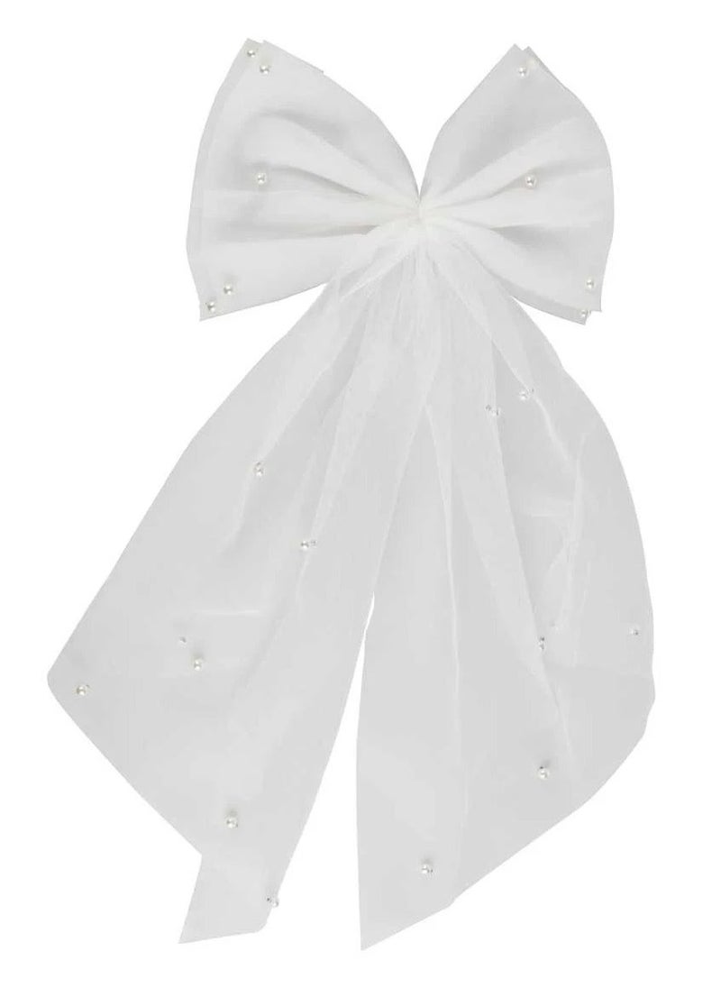 Ginger Ray Bride Pearl Bow Hair Clip - Image 3
