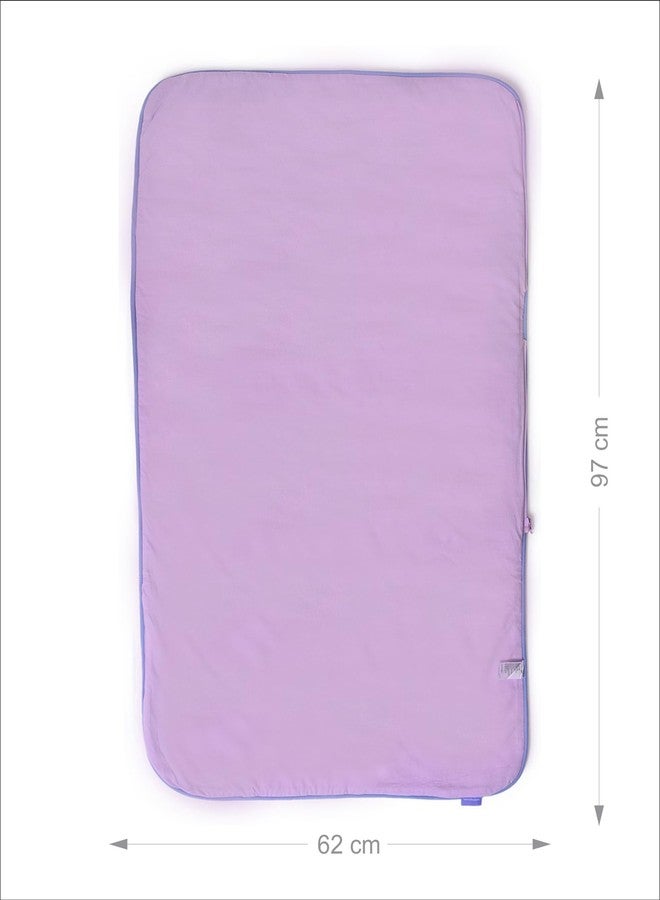 Mi Arcus All-Season Solid 2-in-1 Snuggle Wrap and Ultra-Soft Blanket for New Born Baby Boys Girls 0-6 Months, 62x97 cm - Purple - Image 3