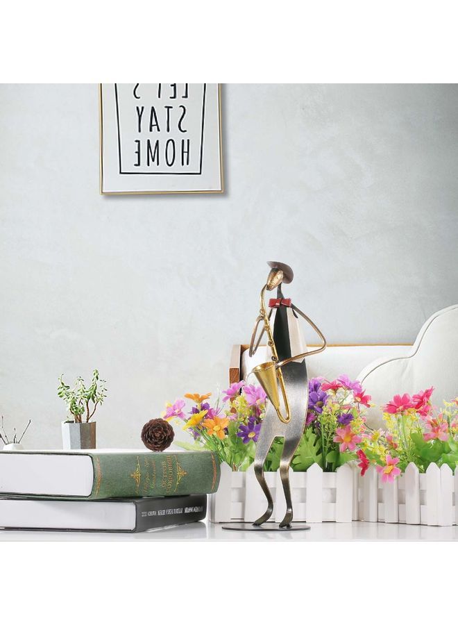 NIBEMINENT Saxophone Playing Iron Sculpture Multicolour - Image 4