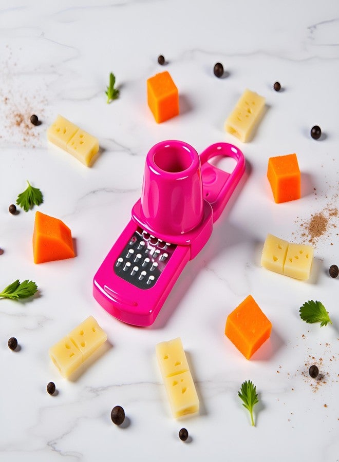 Jowxsx Rose Red Mini Grater Shredder Nutmeg Grinder Garlic Grater, Kitchen Manual Meat Slicer Fruit Vegetable Nuts Chopper Grinder Garlic Presses Garlic Tools - Image 3