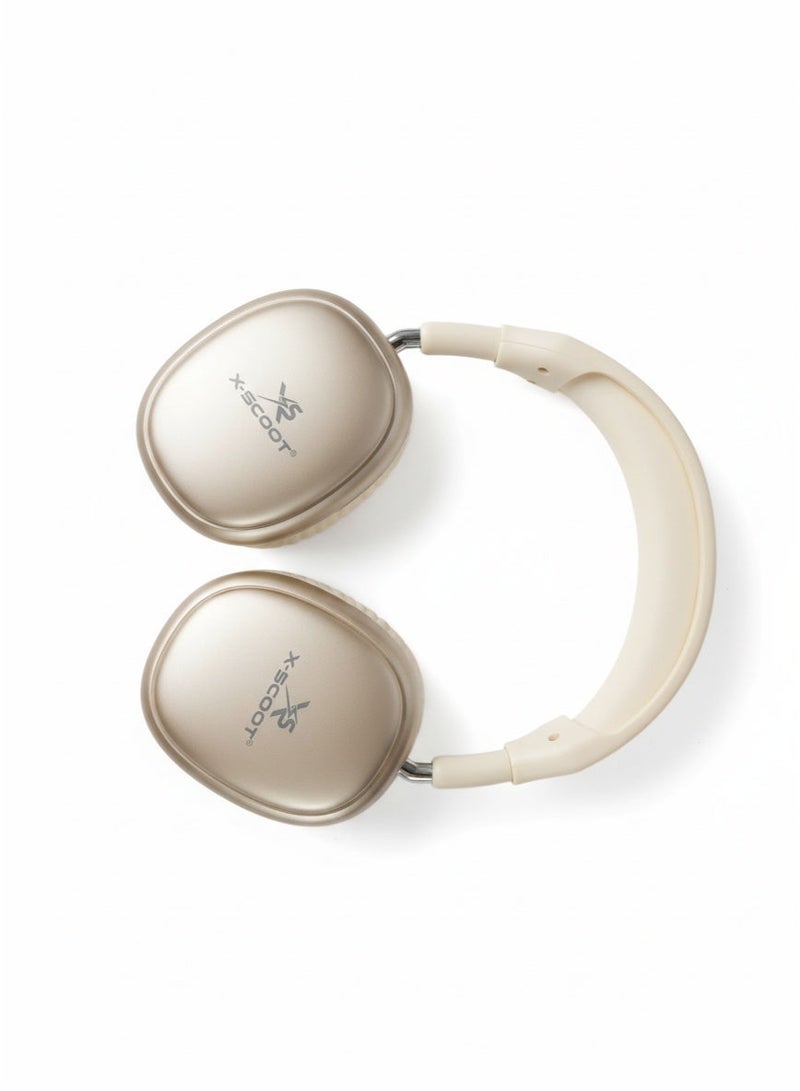 X-SCOOT XS-655 Wireless Bluetooth Headphones, 40mm Deep Bass Drivers, Hands-Free Calls, TF Card & 3.5mm AUX, Extra Soft Cushions, 24H Playtime, USB-C Charging - Image 2