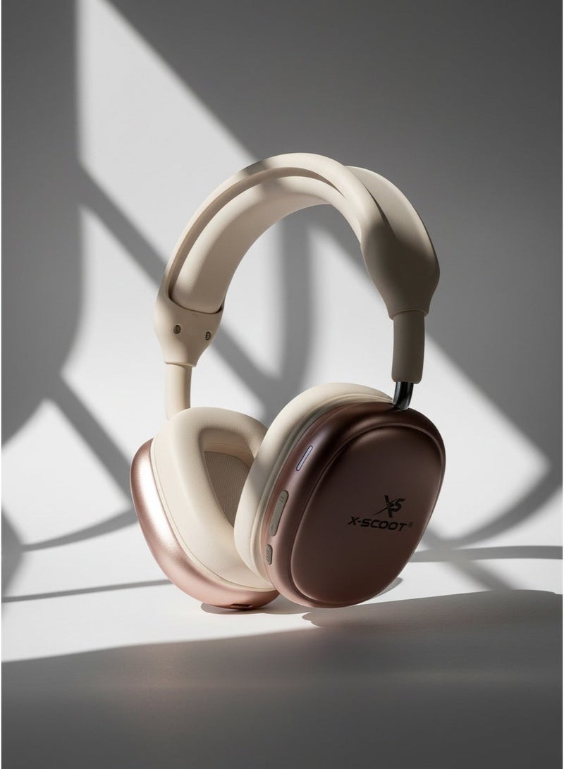 X-SCOOT XS-655 Wireless Bluetooth Headphones, 40mm Deep Bass Drivers, Hands-Free Calls, TF Card & 3.5mm AUX, Extra Soft Cushions, 24H Playtime, USB-C Charging - Image 5