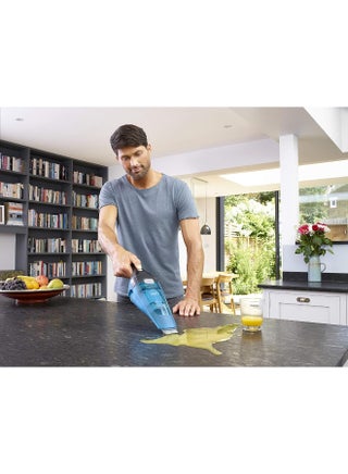 Cordless Dustbuster Handheld Vacuum Cleaner, Wet & Dry, 7.2V 1.5Ah Li-Ion Battery, 385ml Capacity, Includes Charger Base, 385 ml 10.8 W WDC215WA-B5 Blue/Grey - view 2