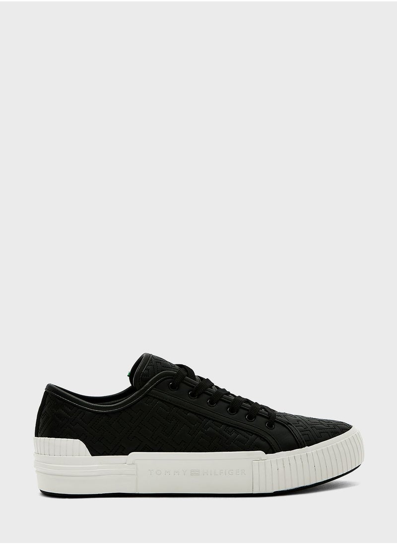 TOMMY HILFIGER - Vulcanized Monogram Low Top Sneakers - Image 1