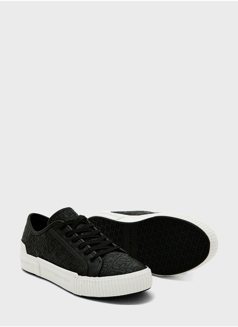 TOMMY HILFIGER - Vulcanized Monogram Low Top Sneakers - Image 1